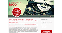 Desktop Screenshot of kundenserviceblog.com